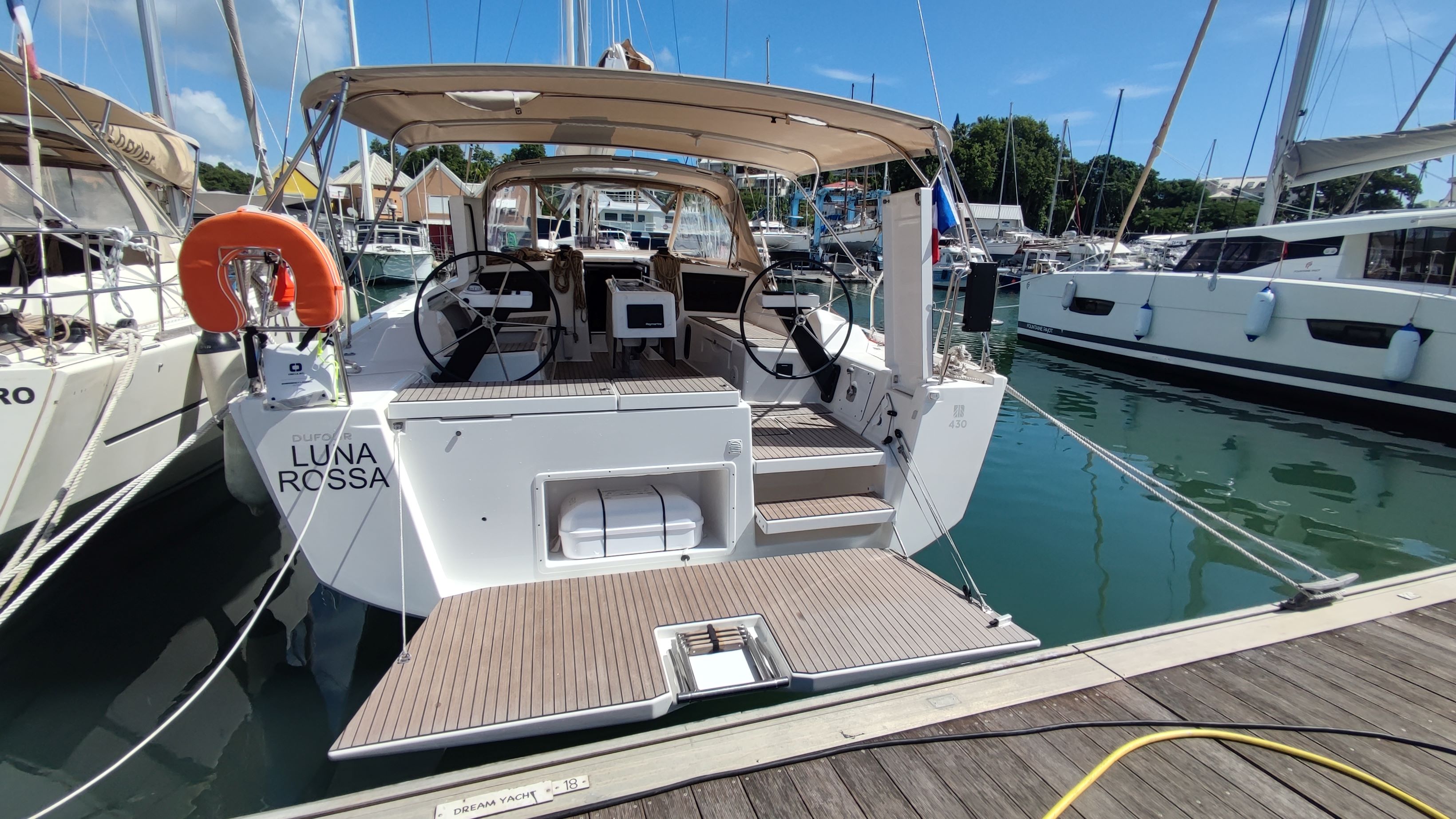 LUNA ROSSA, a 2023 Dufour 430 GL available for charter in Guadeloupe.
