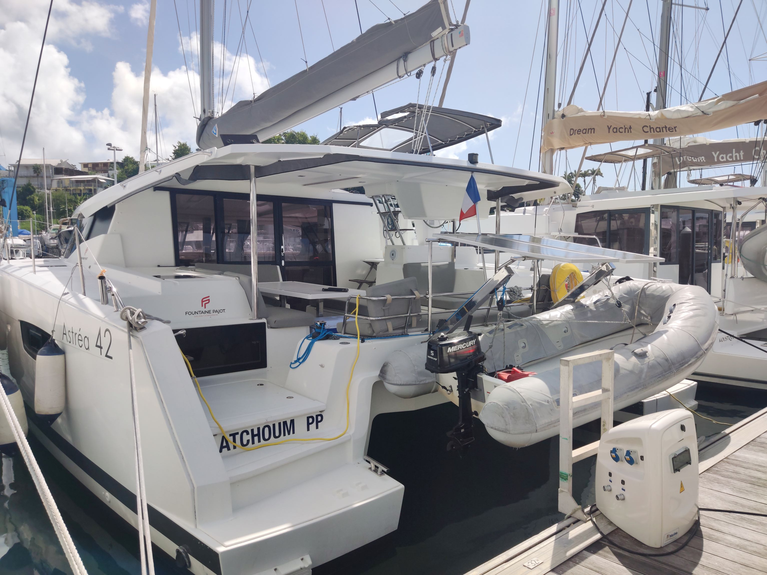 ATCHOUM, a 2019 Fountaine Pajot Astrea 42 available for charter in Guadeloupe.