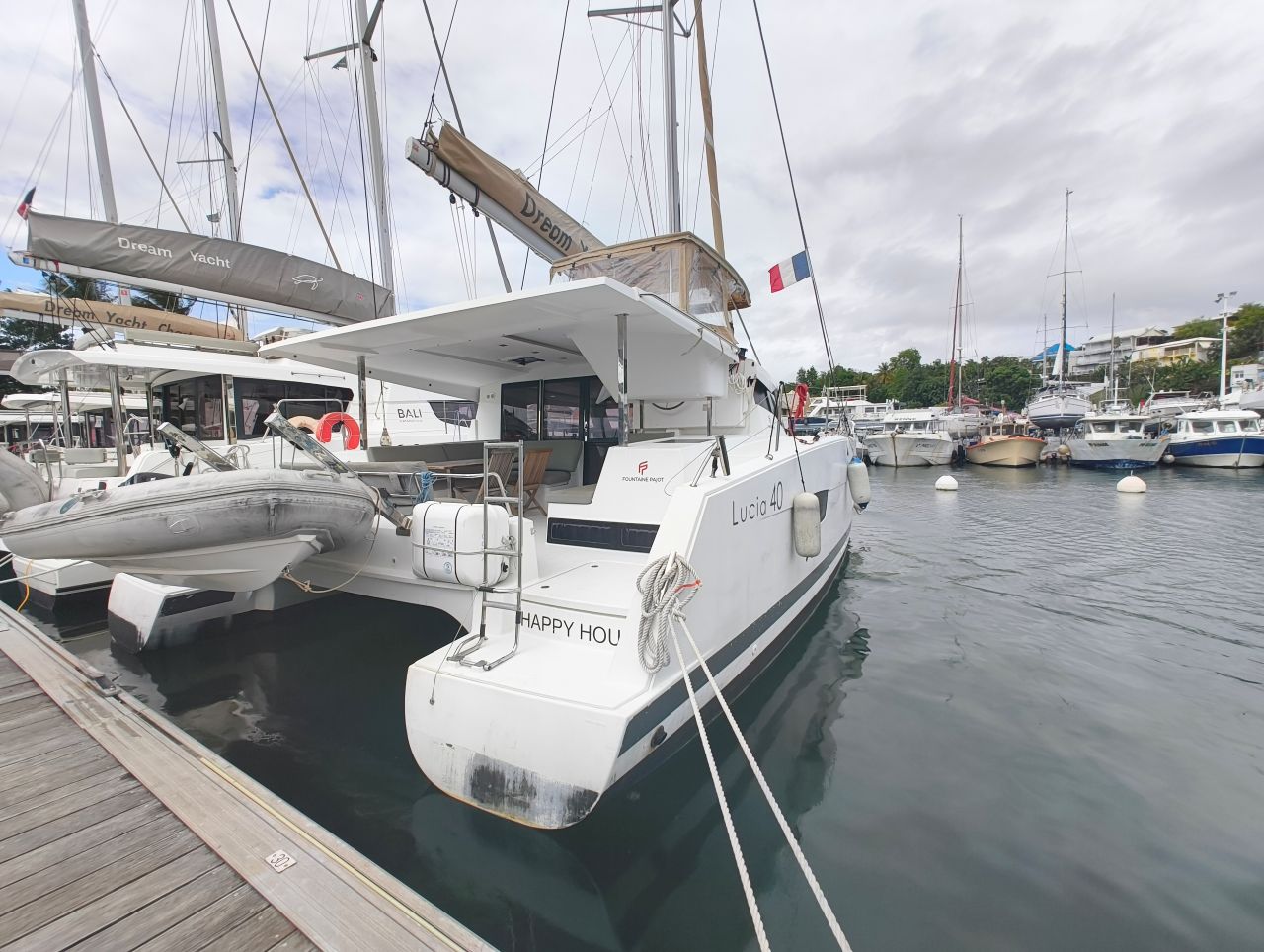 HAPPY HOUR, a 2020 Fountaine Pajot Lucia 40 available for charter in Guadeloupe.