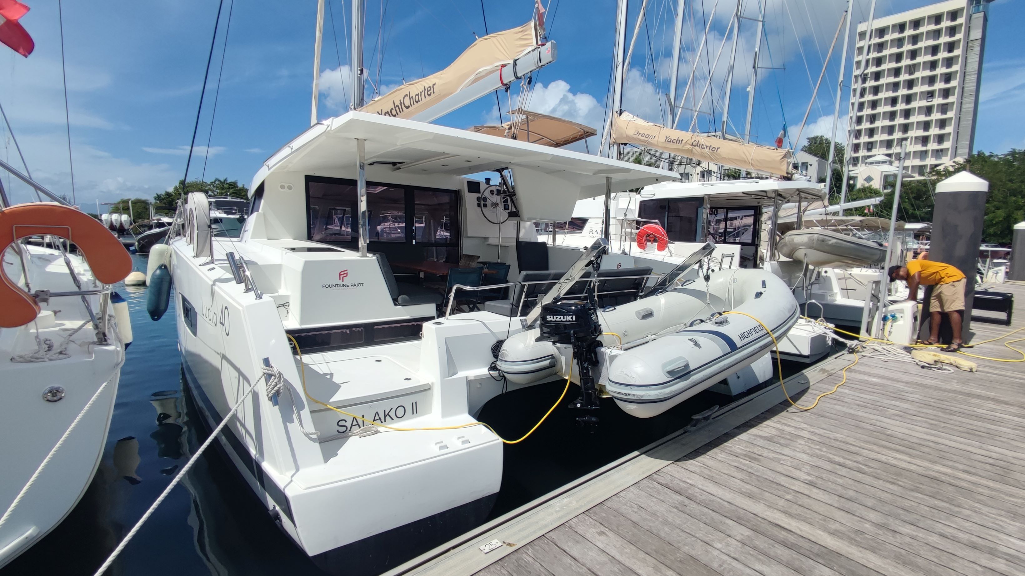 SALAKO II, a 2020 Fountaine Pajot Lucia 40 available for charter in Guadeloupe.
