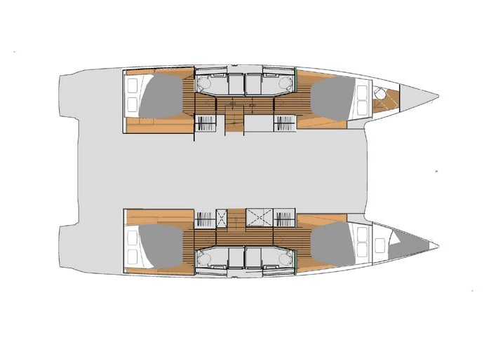 Layout for ARETE, a 2024 Fountaine Pajot Elba 45