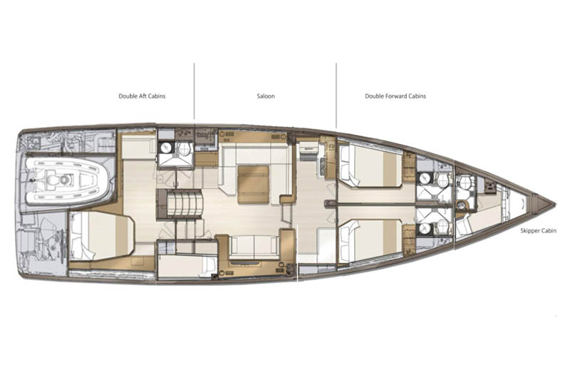 Layout for LYRA, a 2023 Jeanneau 60