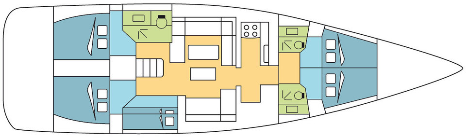 Layout for HOPPER, a 2019 Dufour 520 GL