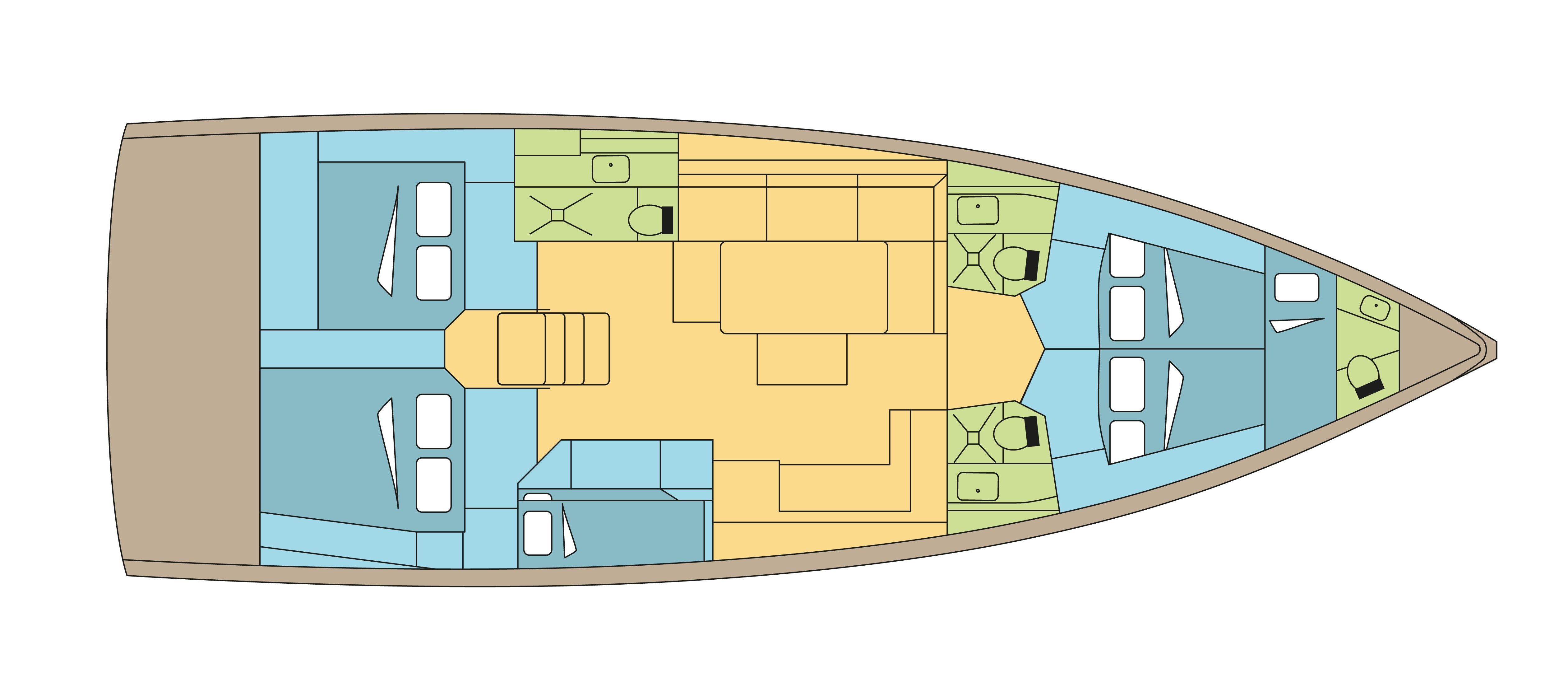Layout for GLOXINIA, a 2023 Dufour 470