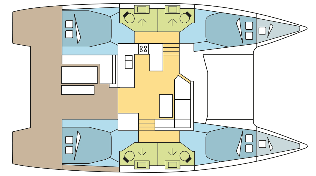 Layout for COCORICO, a 2020 Fountaine Pajot Astrea 42