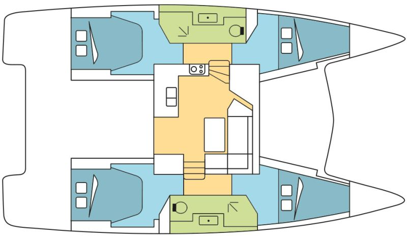 Layout for GINGER, a 2018 Fountaine Pajot Lucia 40