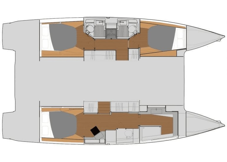 Layout for PEGASUS, a 2022 Fountaine Pajot Astrea 42