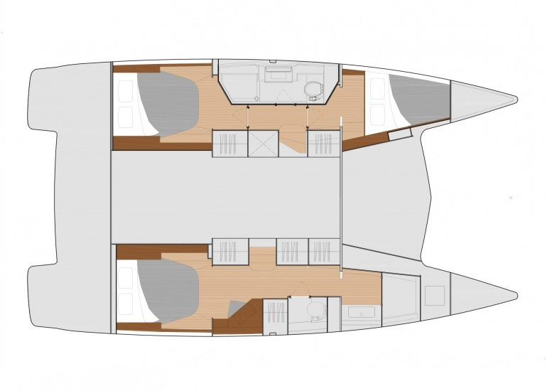 Layout for PIZZA MY HEART, a 2023 Fountaine Pajot Isla 40