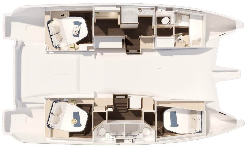 Layout for SERENUS, a 2026 Fountaine Pajot FP 44 Maestro