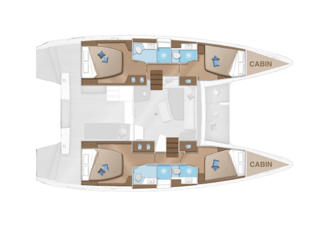 Layout for ARCTIC FANTASY II, a 2020 Lagoon 42