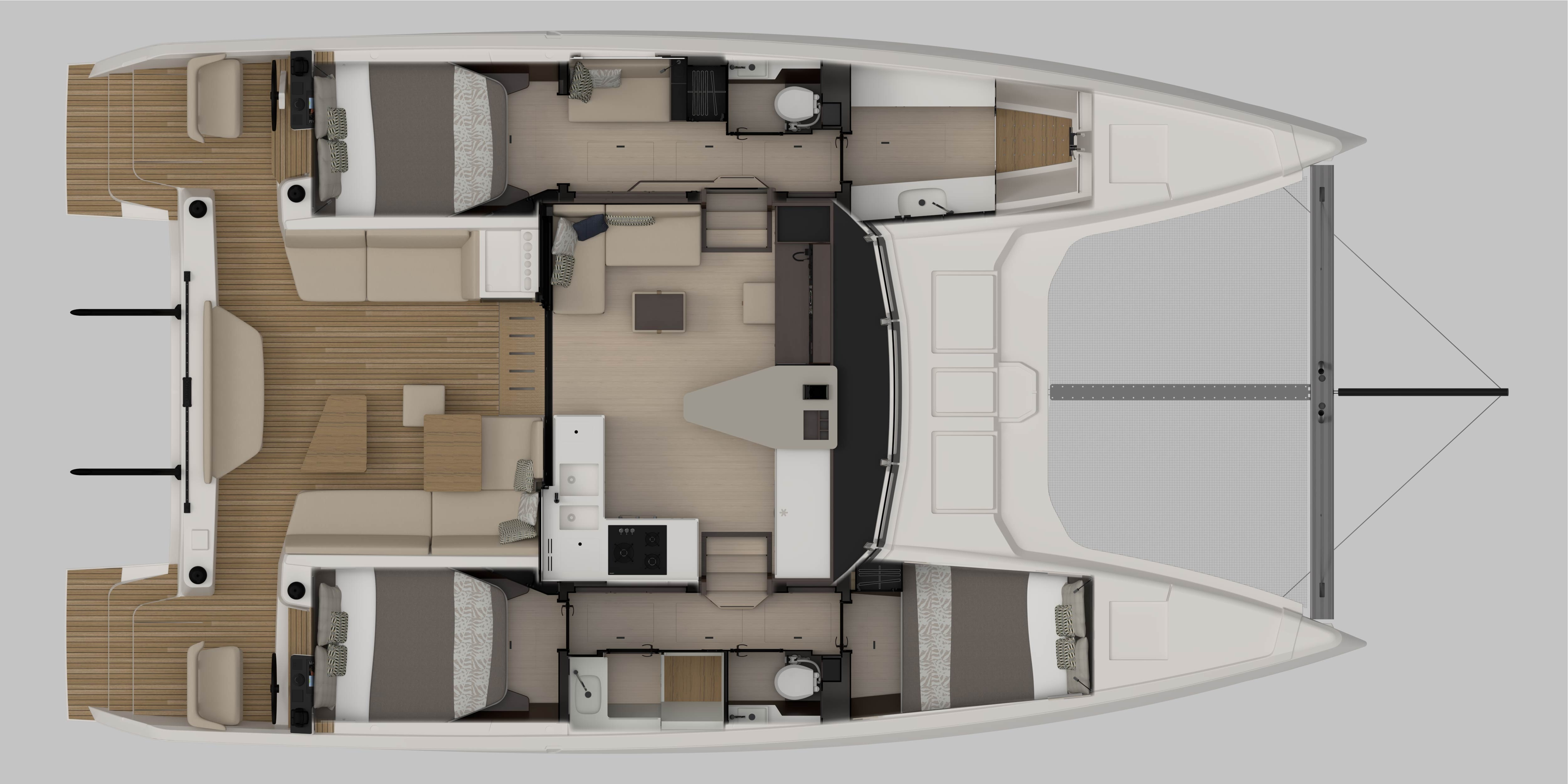 Layout for DUALITY II, a 2023 Nautitech 44