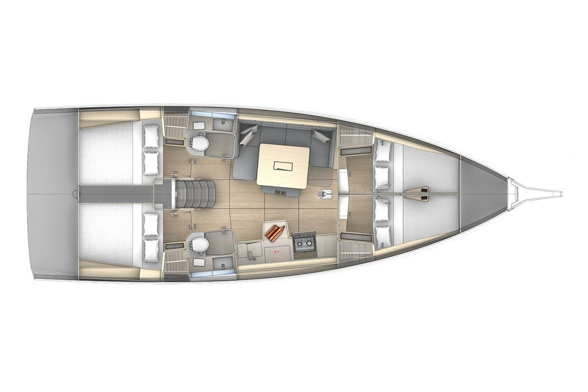 Layout for CELLO, a 2024 Dufour 41