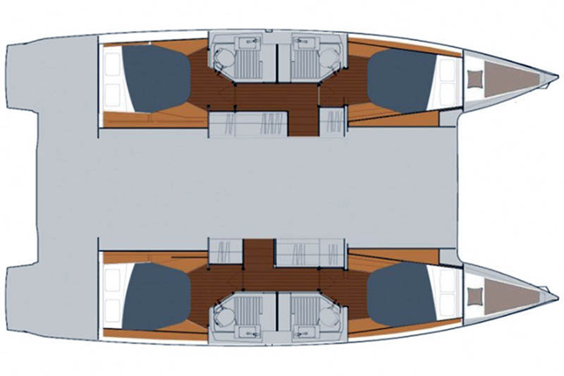 Layout for BARRAMUNDI III, a 2020 Fountaine Pajot Astrea 42