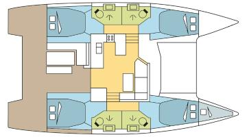 Layout for CATA DEL MAR, a 2024 Fountaine Pajot Astrea 42