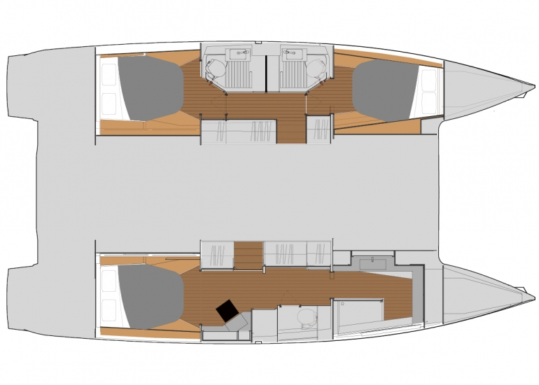 Layout for LIBERTAS, a 2025 Fountaine Pajot Astrea 42 Maestro