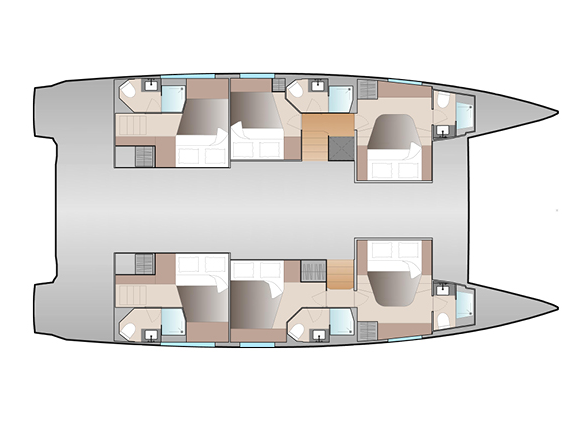 Layout for BEACHCOMBER, a 2025 Fountaine Pajot Aura 51