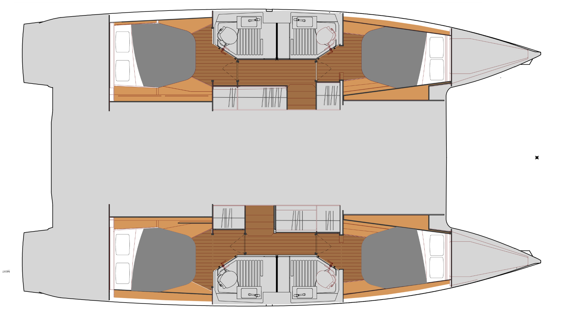 Layout for MAE FEE, a 2025 Fountaine Pajot Astrea 42