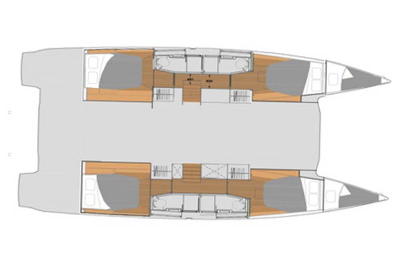 Layout for COCO, a 2020 Fountaine Pajot Elba 45