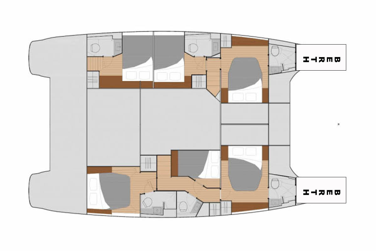 Layout for GOOD VIBRATIONS, a 2020 Fountaine Pajot Saba 50