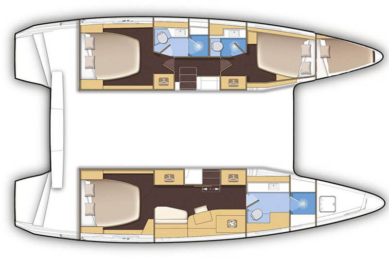 Layout for MOANA, a 2019 Lagoon 42