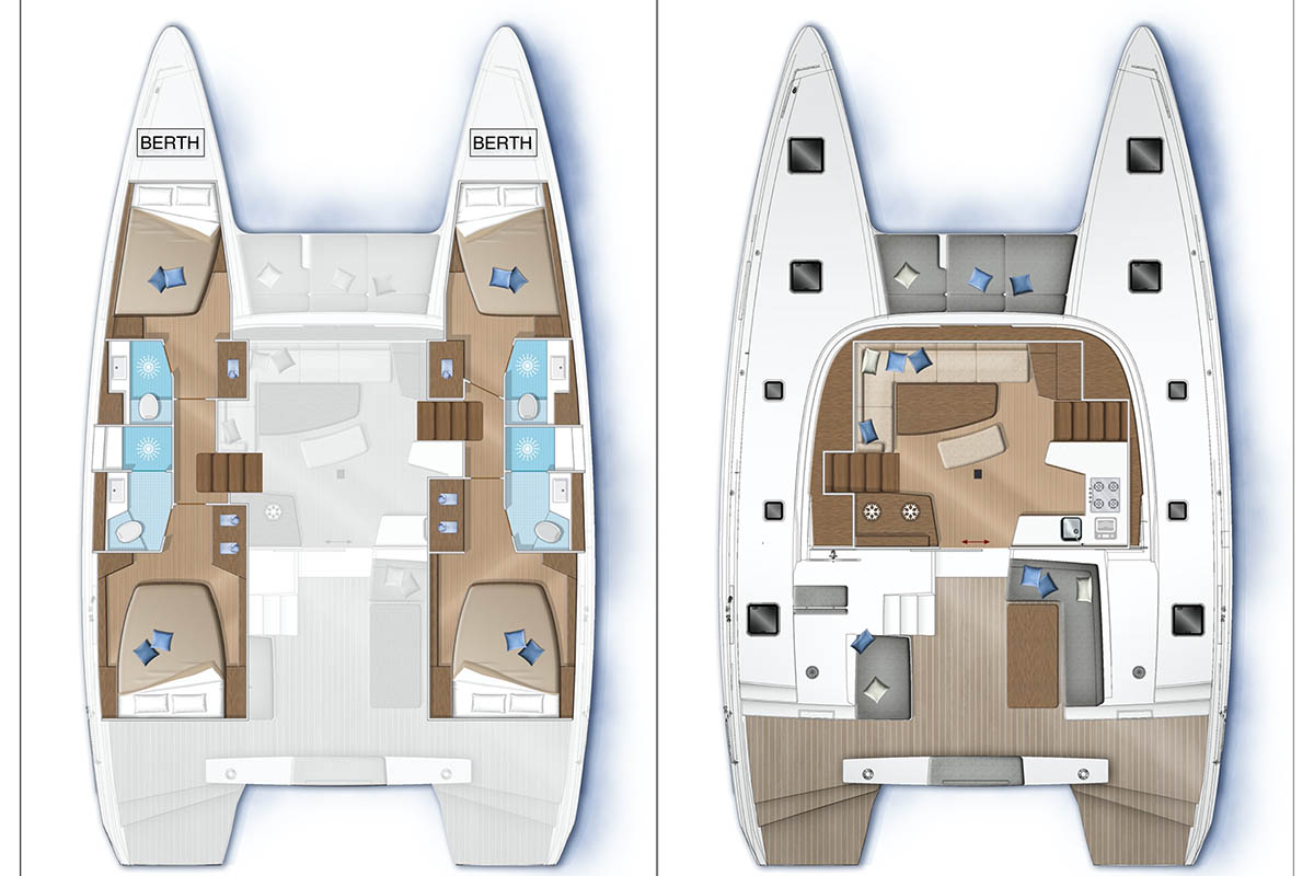 Layout for SOULXPLORE, a 2019 Lagoon 42
