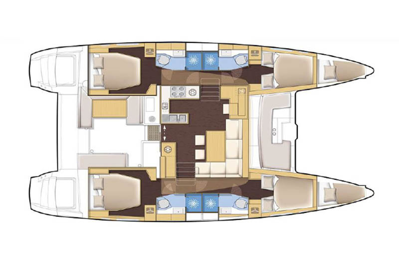 Layout for KING LEWIS, a 2016 Lagoon 450 F
