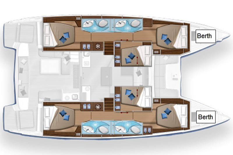 Layout for RAGNARÖK, a 2020 Lagoon 50