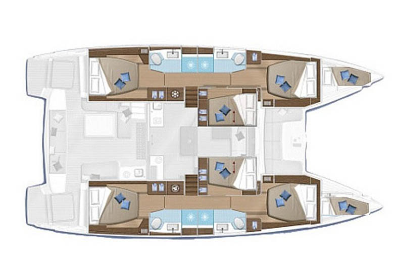 Layout for CU SAILING (DOCS HOLIDAY), a 2020 Lagoon 50