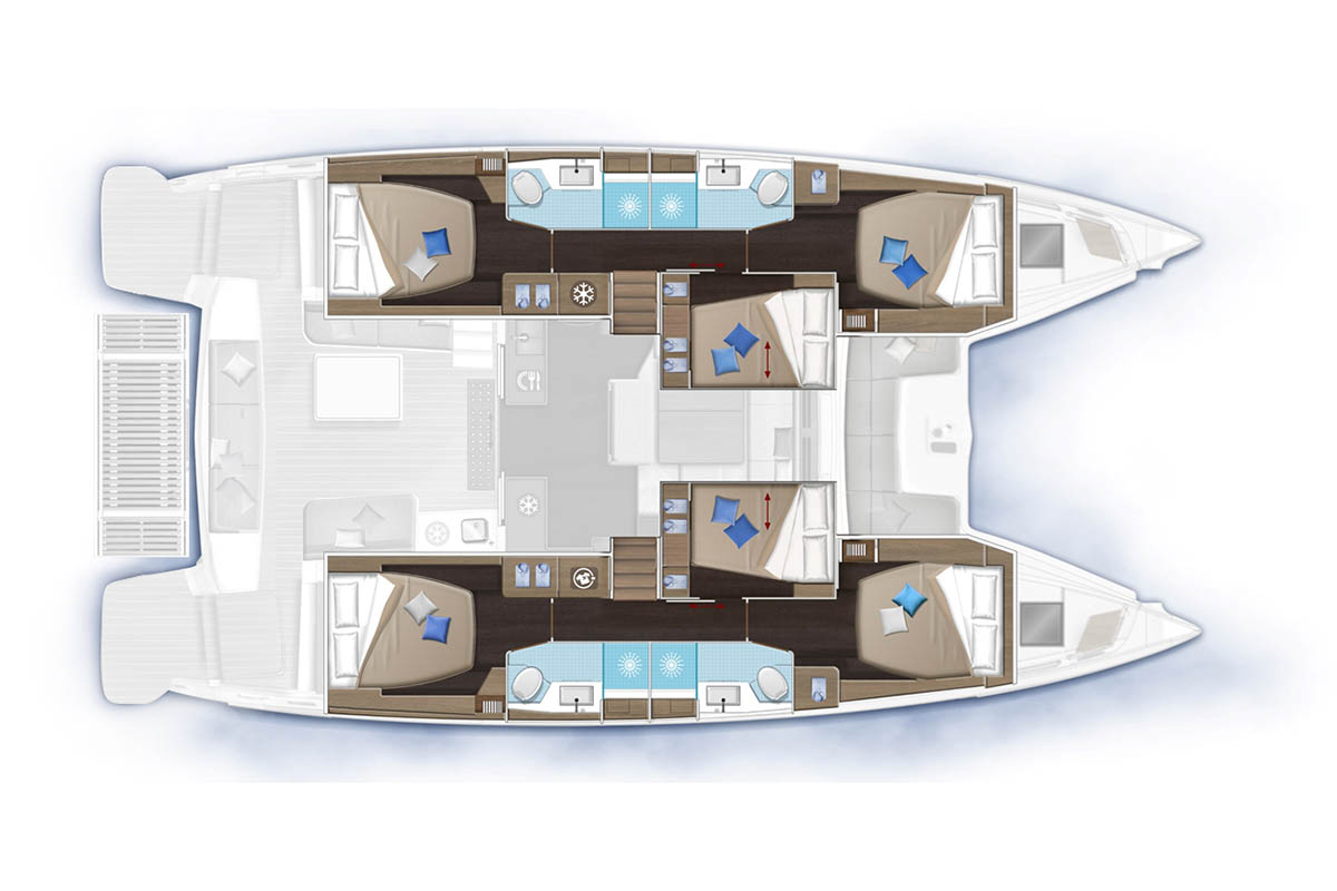 Layout for GOLDEN HIND, a 2024 Lagoon 51