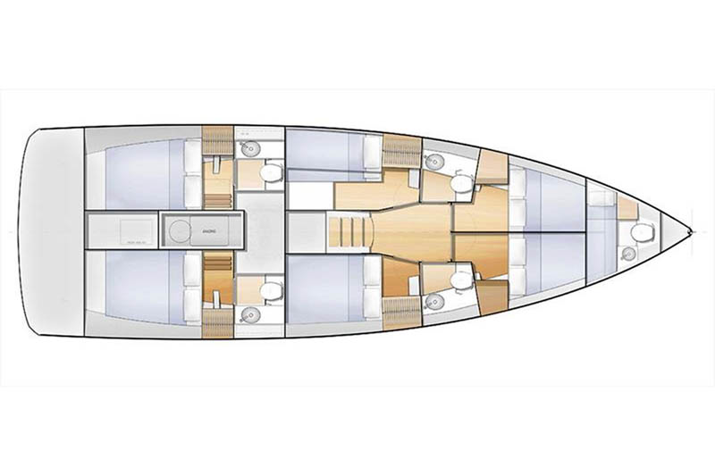 Layout for LINNEA, a 2020 Sun Loft 47