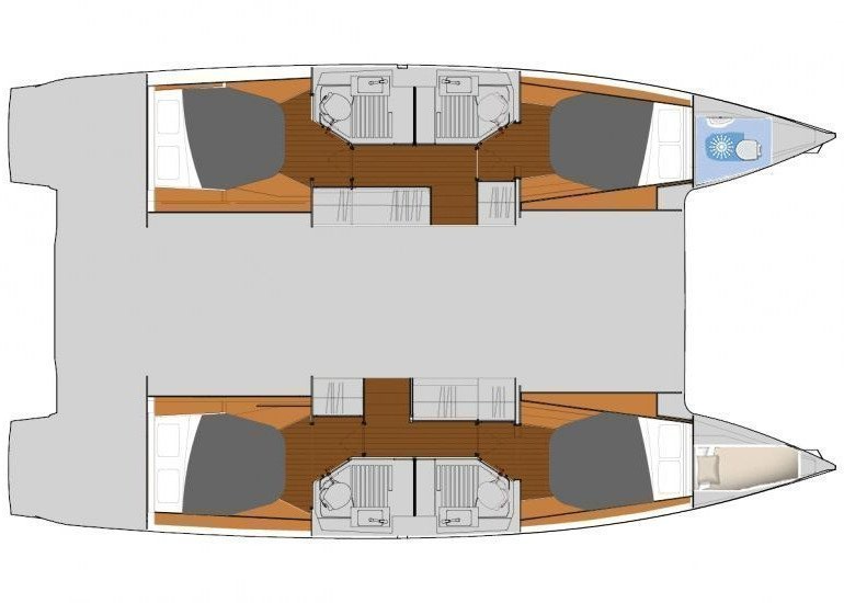 Layout for FORTUNATA, a 2023 Fountaine Pajot Astrea 42