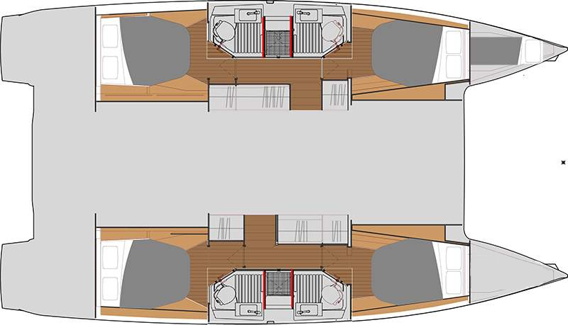 Layout for TIME THIEF, a 2020 Fountaine Pajot Astrea 42