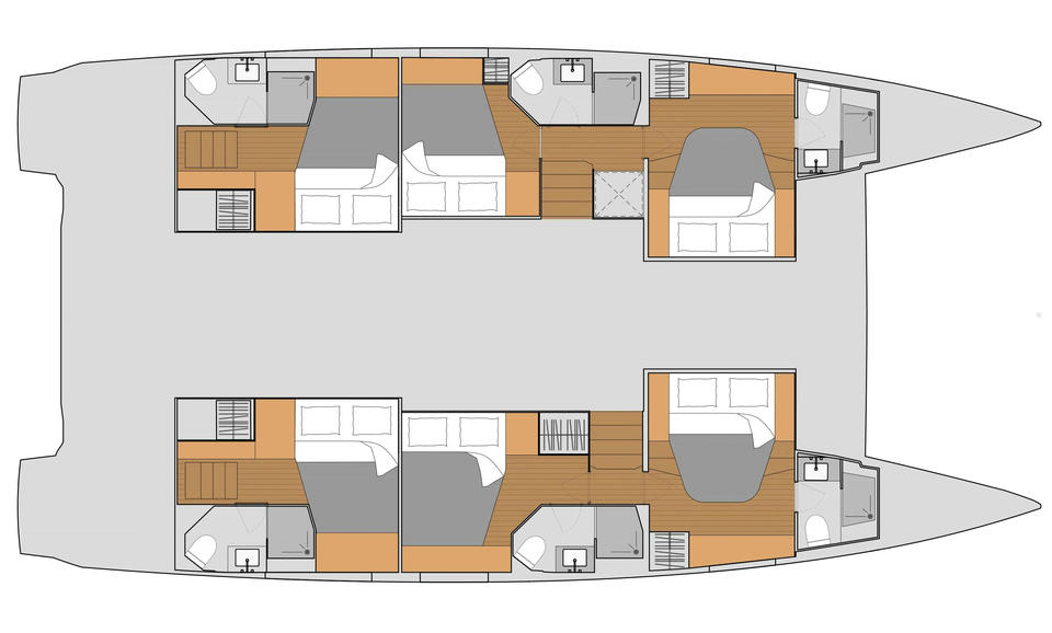 Layout for WHAT'S LEFT, a 2023 Fountaine Pajot Aura 51