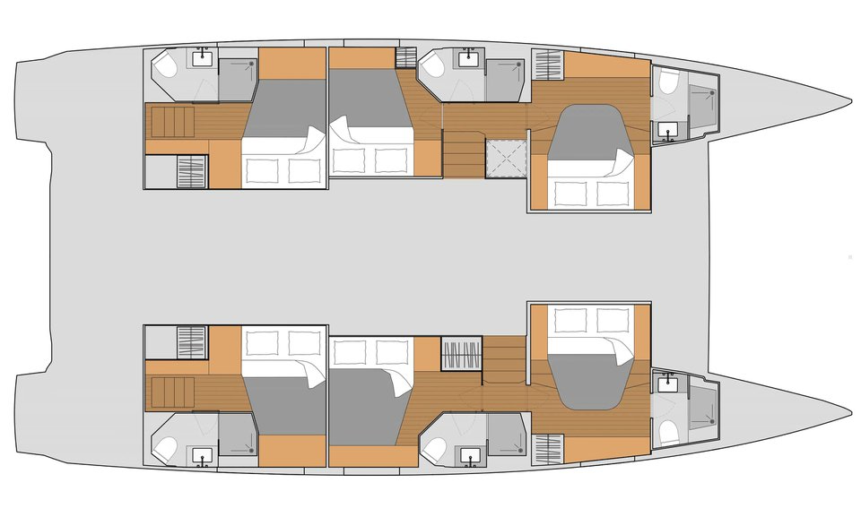Layout for LUNE RAE, a 2025 Fountaine Pajot Aura 51