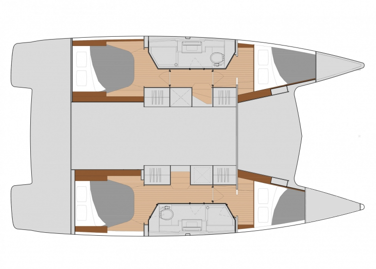 Layout for WISH YOU WERE HERE, a 2020 Fountaine Pajot Lucia 40