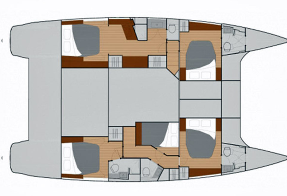 Layout for SINGING WINDS, a 2019 Fountaine Pajot Saba 50