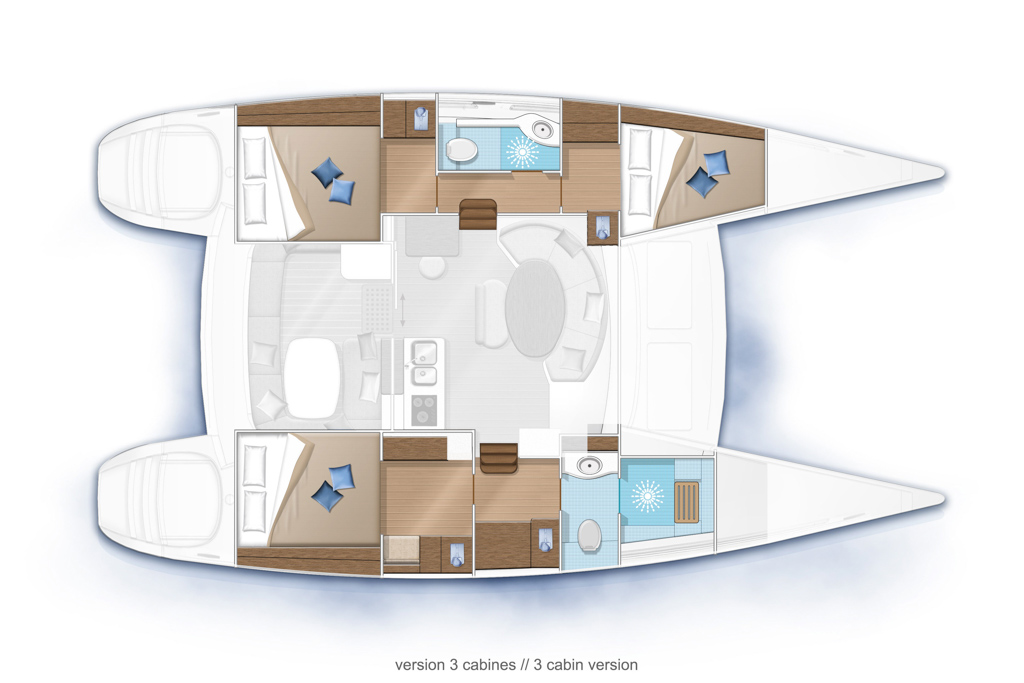 Layout for SAINT BLUE, a 2019 Lagoon 380