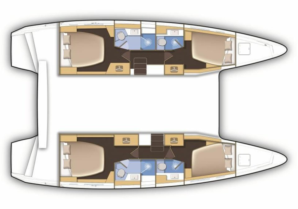 Layout for STELLA, a 2018 Lagoon 42