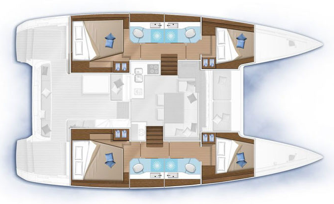 Layout for STAR OF THE SEAS 2, a 2023 Lagoon 40