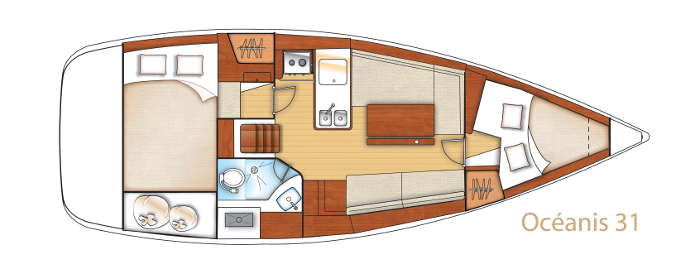 Layout for CHILLI, a 2020 Oceanis 31