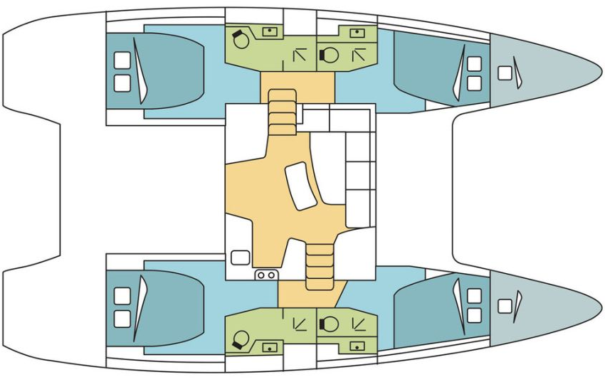 Layout for PERIWINKLE, a 2023 Lagoon 42