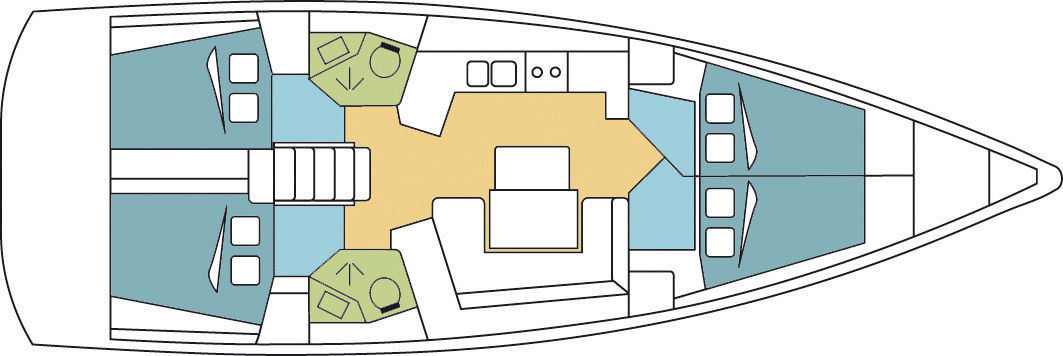 Layout for STRAUSS, a 2017 Oceanis 45