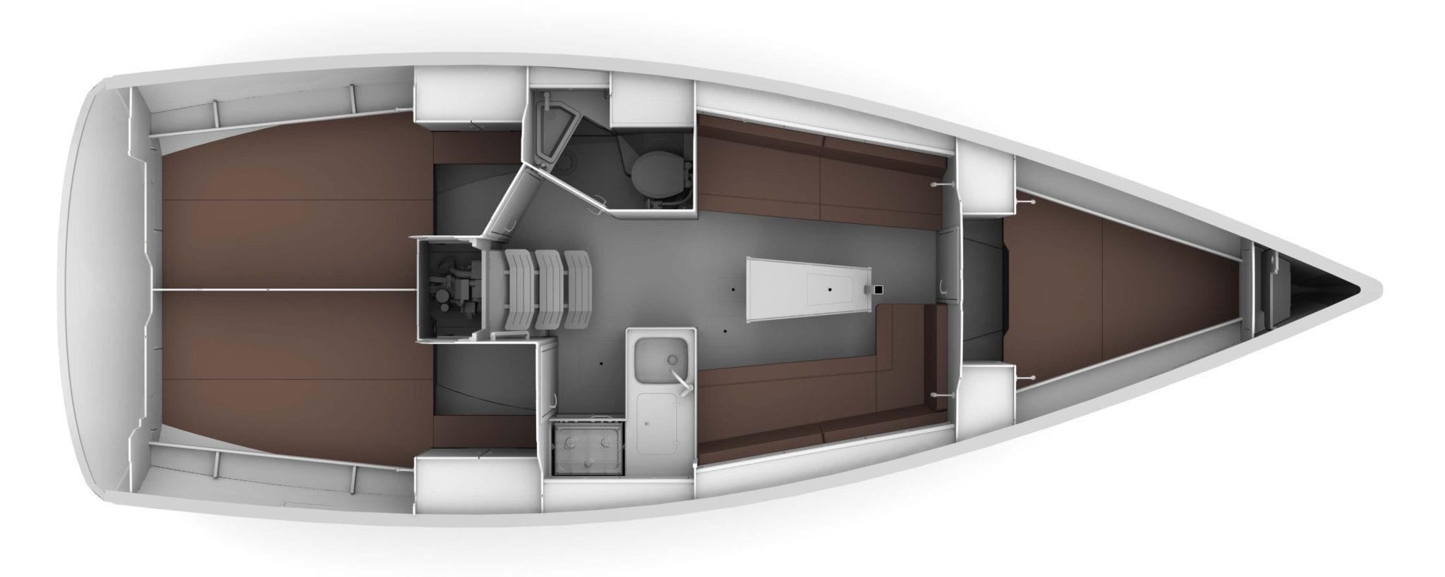 Layout for MAVERICK, a 2017 Bavaria 34
