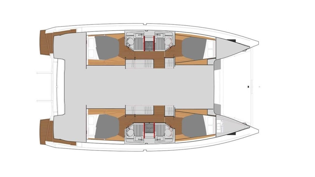 Layout for RENDEZVOUS III, a 2025 Fountaine Pajot Astrea 42