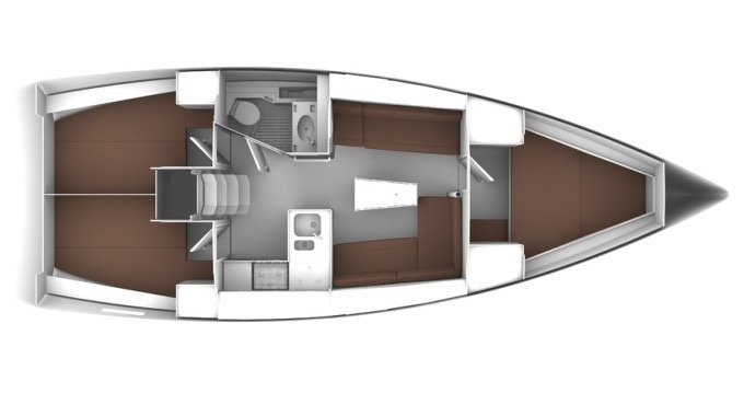 Layout for NEW BEGINNINGS, a 2017 Bavaria 37