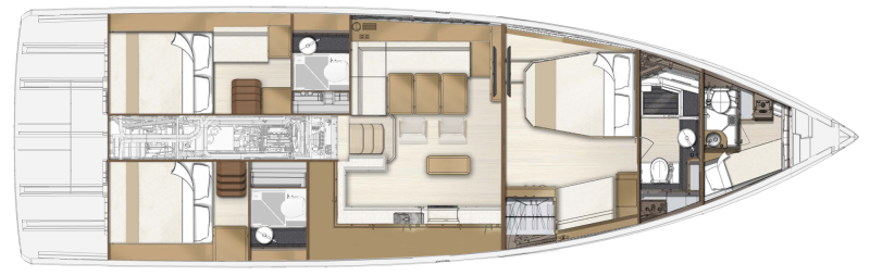 Layout for CASBAH IV, a 2025 Jeanneau 55