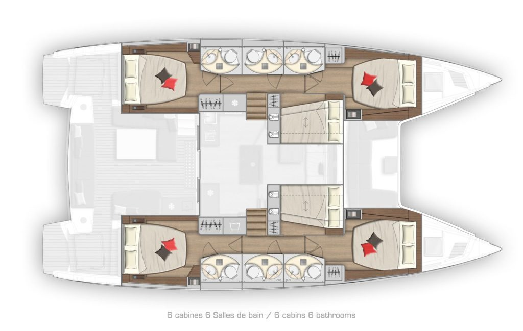 Layout for ECHO, a 2023 Lagoon 50
