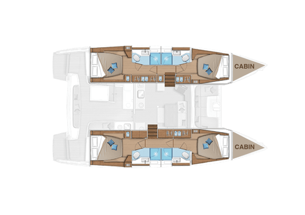 Layout for AS YOU WISH, a 2020 Lagoon 46