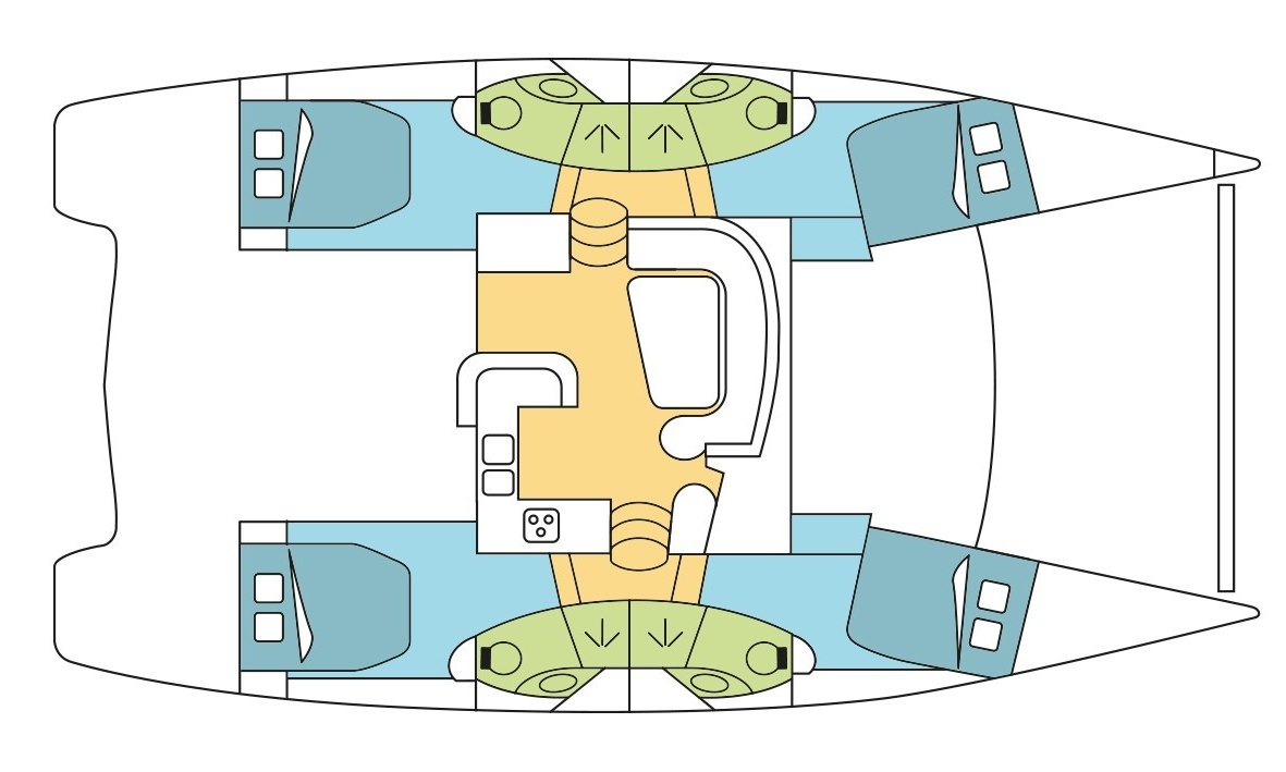 Layout for MARINE VENUS, a 2010 Leopard 46