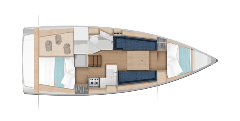 Layout for NN, a 2027 Sun Odyssey 350